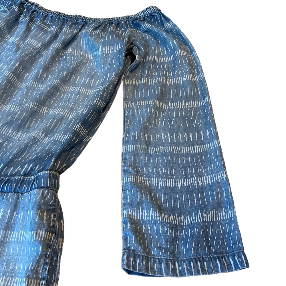 Cloth & Stone Anthropologie Off The Shoulder Denim Chambray Romper Women… - Picture 10 of 15